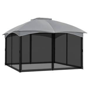 lot 22381 image: COWVIE Gazebo Replacement Netting Screen, 10 x 13 Universal Gazebo 4-Panel Mosquito Sidewalls with Double Zippers for Outdoor Patio (Only Netting)