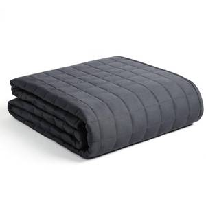 lot 22396 image: YnM 20lbs Weighted Blanket for Adults, Breathable Heavy Bed Throw Blanket with Cooling Glass Beads for All Season Use, Ideal for One Person of 190lbs (60x80 Inches, Queen Bed, Dark Grey)