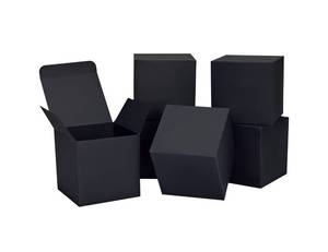 lot 22405 image: HUAPRINT Black Gift Box,Gift Boxes with Lids 4x4x4inch,24pcs Paper Gift Box Bulk,Gift Boxes for Presents,Birthday,Bridesmaid Proposal,Groomsmen Engagements,Baby Showers,Christmas,Wedding Party Favor,Cupcake,Crafting,Holidays
