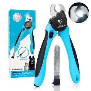 lot 22415 image: iToleeve LED Dog Nail Clipper with Light, Illuminates Nails or Bloodline for Safe and Easy Trimmers, Extra Sharp for Thick Nails, Quick Sensor, Avoid Over Cutting Toenail, for Cats & Dogs