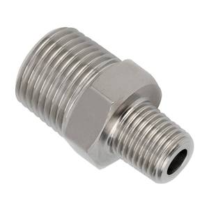 lot 22416 image: Yoebor Stainless Steel 304 Forged Pipe Fitting, 34 NPT Male x 38 NPT Male Reducing Hex Nipple, Straight Pipe Connector 3000psi (1 Pc)