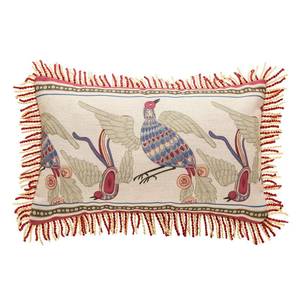 lot 22424 image: patdrea Designer Throw Pillow Covers 12x20,Vintage Red Flying Bird Pattern Linen Pillowcases with Tassel Edges Pillows Cover for Couch,Decorative Rectangle Cushion for Living Room Outdoor Car