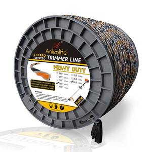 lot 22441 image: A ANLEOLIFE 5-Pound ZT3 Pro Heavy Duty Diamond .155-Inch-by-738-ft Twisted Trimmer Line Spool,3-Component Tri-Extrusion 4.0-mm-by-225-meter Weed Eater String