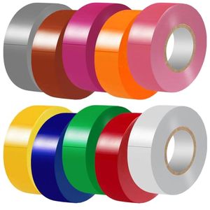 lot 22448 image: LYLTECH Electrical Tape Matte Rainbow 10 Colors Pack 34-Inch by 60 Feet, Waterproof,Strong Adhesive, Durable, Easy-Wrap