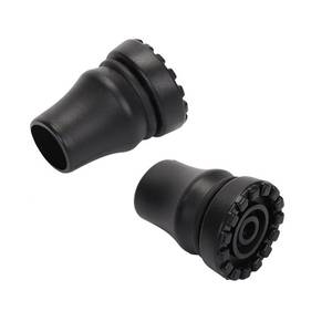 lot 22449 image: 2 Pack Rubber Cane Tips 78 Inch Heavy Duty Walking Cane Tips, Black Sturdy Replacement Cane Tip for Seniors Walking Stick, Safety Cane Crutch Accessories