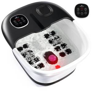lot 22458 image: Medical king Foot Spa with Heat and Massage and Jets Includes A Remote Control A Pumice Stone Collapsible Massager with Bubbles and Vibration