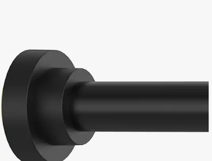lot 22465 image: Shower Curtain Rod Adjustable 43-66 inch, 1Diameter Spring Tension Curtain Rod No Drill, Anti-Rust Non-Slip Shower Rod, Black Shower Curtain Rod for Bathroom Tension