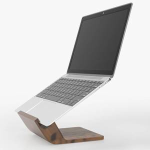 lot 22476 image: NAMAII Wooden Laptop Stand, Ergonomic Computer Stand for Desk, Portable Laptop Riser, Notebook Stand Holder Compatible with MacBook ProAir, Dell, HP, Lenovo and All Laptops (10-17 inch), Walnut
