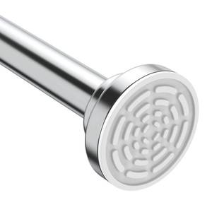 lot 22498 image: Ausemku Shower Curtain Rod Tension - 26-76 Inch Never Rust Non-Slip Spring Tension Curtain Rod No Drilling Stainless Steel Curtain Rod Use Bathroom Kitchen - Silver
