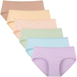 lot 22505 image: INNERSY Womens Underwear Cotton Hipster Panties Regular & Plus Size 6-Pack(Medium,Bright Basics)