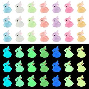 lot 22520 image: KIMOBER 56PCS Mini Luminous Bunny Miniature Figurines,Glow in Dark Resin Rabbit Figures for Fairy Garden Easter Egg Fillers Landscape DIY Terrarium Crafts