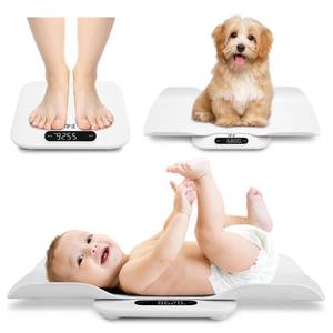 lot 22534 image: TIPRE Baby Weight Scale, Infant Scale with Detachable Tray, Pet Scale for Cat Dog, Multiple Weighing Scale for Toddler, Children, Pet and Adult Auto-Rotation LED Screen, Up to 400lb180kg