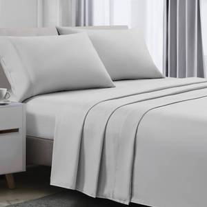 lot 22551 image: ARTALL Queen Sheets Set - Queen Bed Sheets - 4pcs Sheets with 12-Inch Deep Pockets - Soft & Breathable 100% Polyester Bedding Sheets & Pillowcases - Light Grey