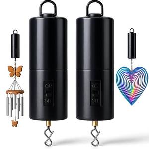 lot 22555 image: 2 Pack Wind Spinner Motor Hanging Display Motor Battery Operated 20 RPM Rotating Motor Multi-Purposes for Wind Spinner Mobile Yard Decor Hanging Ornament Outdoor Sculptures-Medium Speed (2 Pcs Black)