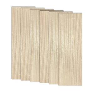 lot 22558 image: 6 Pack Veneered MDF Double Sided Paulownia Wood,MDF Core,6.4mm 14th Inch, 5x15 Chipboard Sheet, Unfinished Wooden Canvas Boards Signs for Crafts