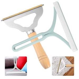 lot 22563 image: 2pcs Manual Portable Fabric Shaver, 1 Metal Carpet Lint Scraper for Furniture Pet Hair Removal (1Buck Thick Rack Can Be Used for Years), 1 Reusable Fuzz Lint Remover Brush for Clothes Couch(No Snag)