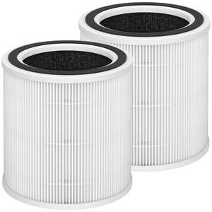lot 22571 image: Breabetter AC400 True HEPA Replacement Filter Compatible with Purivortex AC400 Purifiers, 3-in-1 H13 True HEPA Filter - 2-Pack - White
