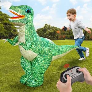 lot 22593 image: Jovow 2.4GHZ Remote Control Inflatable Dinosaur Toy for Kids,Electric Toy Dinosaur with 360°Rotation,Forward & Backward,Rechargeable Walking Dinosaur Toy for Boys Kids Age 6-8 8-12 Birthday Gifts