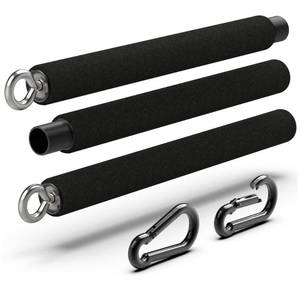 lot 22598 image: Portable Resistance Band Bar - Steel Resistance Bar for Resistance Bands - Resistance Bar for Working Out - Dual Cable Machine Bar - Straight Bar Cable Attachment - Adjustable from 38 to 26