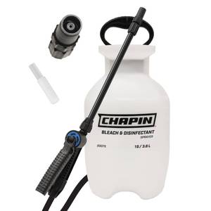 lot 22608 image: Chapin 20075 Disinfectant Bleach Sprayer, 1 Gallon, Made in the USA, Adjustable Cone Nozzle, Compatible with Bleach Solutions and Fungicides, Translucent White
