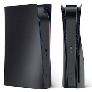 lot 22609 image: TESSGO PS 5 Disc Edition Matte Black Face Plate Cover Shell Skin Case for Play Station 5 Console