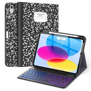 lot 22623 image: Supveco Keyboard Case for iPad (A16) 11th10th Generation 11&10.9 Inch with Pencil Holder,7 Colors Backlit Wireless Detachable Folio Keyboard Cover for iPad 11th10th Gen 20252022-Notebook