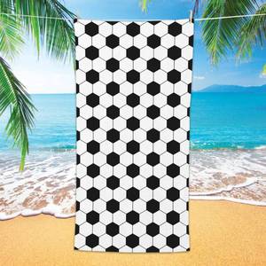 lot 22625 image: Bonsai Tree Football Beach Towel, Black White Microfiber Bath Towel for Women, Sand Free Quick Dry Travel Towels Large Football for Women Yoga Sports Adults 30 X 60