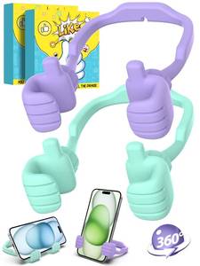 lot 24305 image: Cell Phone Stand Thumbs Up Lazy Phone Stand - 2 Pack Phone Holder 2025 College Graduation Gifts for Her Him Cellphone iPhone Stand for Desk Birthday Gifts for Teens Girls Boys Adults Women Men Wife