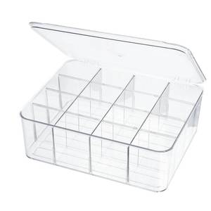 lot 24321 image: ZEXALOR Socks Underwear Drawer Organzier Dividers, 16 Compartment Removable Divided Plastic Storage Bin with Lid, Storage Organizer for Scarves Ties Bras, Clear Dresser Drawer Organizers
