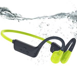 lot 24337 image: KOPIDOE Swimming Headphones, IP68 Waterproof Bone Conduction Headphones with 32GB Memory, Bluetooth 5.4 Open Earphones, Wireless Underwater Earbuds for Swimming, Running, Sports Chartreuse - Retail $92.11
