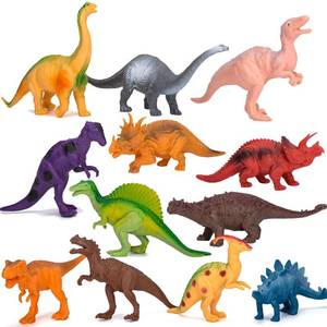 lot 24352 image: Kids Dinosaur Figures Toys, 7 Inch Jumbo Plastic Dinosaur Playset, STEM Educational Realistic Dinosaurs Figurine for Boys Girls Toddlers