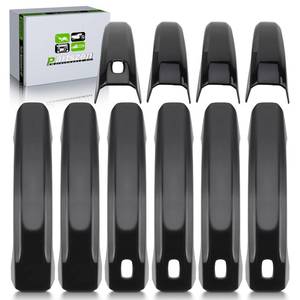 lot 24370 image: partszen Door Handle Cover Fits Gloss Black for GMC Sierra 1500 2500HD 3500HD Sierra 1500 Limited 2019-2023