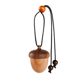 lot 24392 image: Maromalife Essential Oil Car Diffuser, Wooden Acorn Decor Cute Car Diffuser Air Freshener, Hanging Aromatherapy Diffuser Perfume Car Decoration, Gift for WomenMen, Christmas, Birthday
