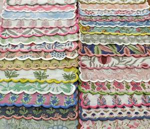 lot 24394 image: Ridhi Cloth Napkins 100% Pure Cotton Farmhouse Wedding Dinner Napkins for Halloween, Thanksgiving, Holiday Daily Wedding uses Napkins (6-20x20 Dinner Napkin, Mix Random)