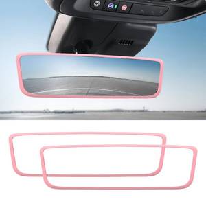lot 24396 image: Ohleats Car Rear View Mirror Protector Frame, Silicone Auto Rearview Edge Protection Cover Compatible with Model 3 Model Y, Interior Rear View Trim Frame Decoration, Car Accessories (Pink-2PCS)