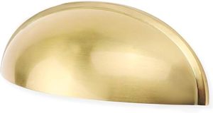 lot 24397 image: goldenwarm 5 Pack 3 in Light Brass Bin Cup Pulls Brushed Gold Cabinet Pull Gold Cup Drawer Dresser Hardware Closet Door Pulls