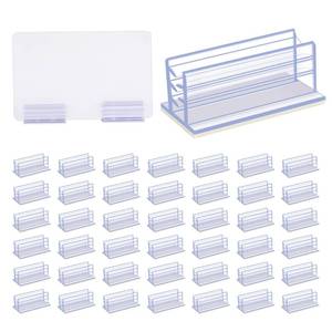 lot 24428 image: YHNTGB 100 PCS Self Adhesive Sneeze Guard Holder Acrylic Panels Bracket Glass Sign Stands for Fastening and Lining up Plexiglass Board Tags Cards Receipts Photos