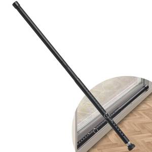 lot 24430 image: DIIG Sliding Door Security Bar 17.7-50.5inch Adjustable Locking Window Safety Bar with Rubber Tips,Diameter 1inch Window Security Bar for Home Apartment Travel (Black)