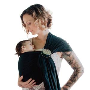 lot 24445 image: Nalakai Ring Sling Baby Carrier, Soft Linen Baby Sling, Baby Wrap, Comfort, Style, and Giving Back - Carry Your Little One with Love