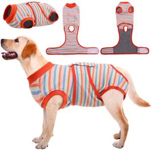 lot 24470 image: Kuoser Recovery Suit for Dogs Cats After Surgery, Professional Pet Recovery Shirt Dog Abdominal Wounds Bandages, Substitute E-Collar & Cone,Prevent Licking Dog Onesies Pet Surgery Recovery Suit