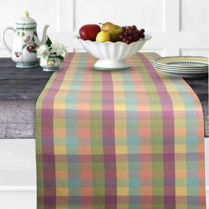 lot 24495 image: Urban Villa EasterTable RunnerEaster Collection 100% Cotton Fused Table Runner Easter Special Over Sized 14 x72 Inches Easter Colors Buffalo Check Table Runner Heavier QualityTable Runner