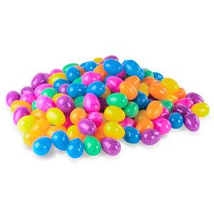 lot 24528 image: Super Z Outlet Fillable Easter Eggs with Hinge 2.5 Inch Bulk Colorful Bright Assorted Colors Plastic Easter Eggs, Perfect for Suprise Easter Bunny Egg Hunt - 72144 Pack