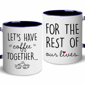 lot 24552 image: BSQUIELE Gift For Couple - Couple Mug Set - Gifts Set For Wife, Husband, Mom, Dad - Bridal Shower, Engaged, Christmas, Wedding, Birthday Gifts For Bride, Groom, Mr, Mrs, Him, Her