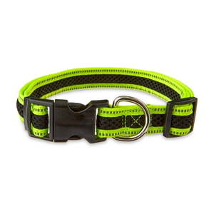 lot 4423 image: Vibrant Life Reflective Adjustable Dog Collar Neon Yellow and Black LG