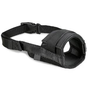 lot 4431 image: Premier Pet Dog Muzzle for Medium Dogs - Padded Nylon for Safe Comfortable Fit - Allows Panting Stops Biting Nipping and Barking - Adjustable at Neck and Snout
