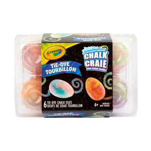 lot 4455 image: Crayola - Tie-Dye Chalk Eggs 6 Count