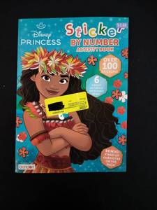 lot 4471 image: Disney Princess Sticker by Number Activity Book by Bendon Publishing