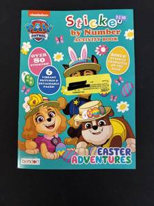 lot 4474 image: Paw Patrol Easter Adventures Sticker by Number Activity Book