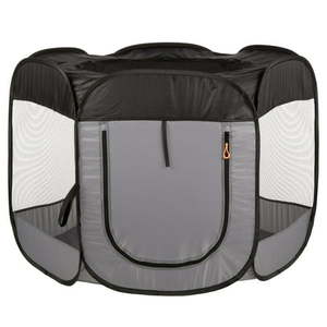 lot 5436 image: FurHaven Pet Products Medium Portable Mesh Playpen Pop-Up Enclosure For Dogs and Cats Black (color differs from stock)