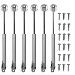 lot 6003 image: KEILEOHO 6 PCS Hydraulic Support Cabinet Hinge, 100N Soft Close Gas Strut Lift Support Cabinet Hinges with Mounting Hardware for Kitchen, Cupboard